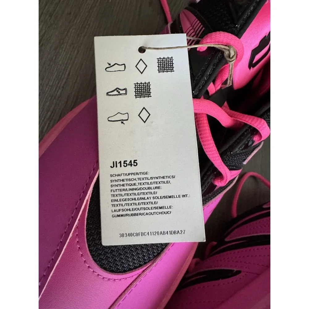 Adidas US 13.5 Men's Pink Black Lifestyle Basketball Dame Certified 3 JI1545 New